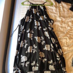 Black floral dress size XL